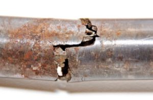 Corrosion or mechanical failure